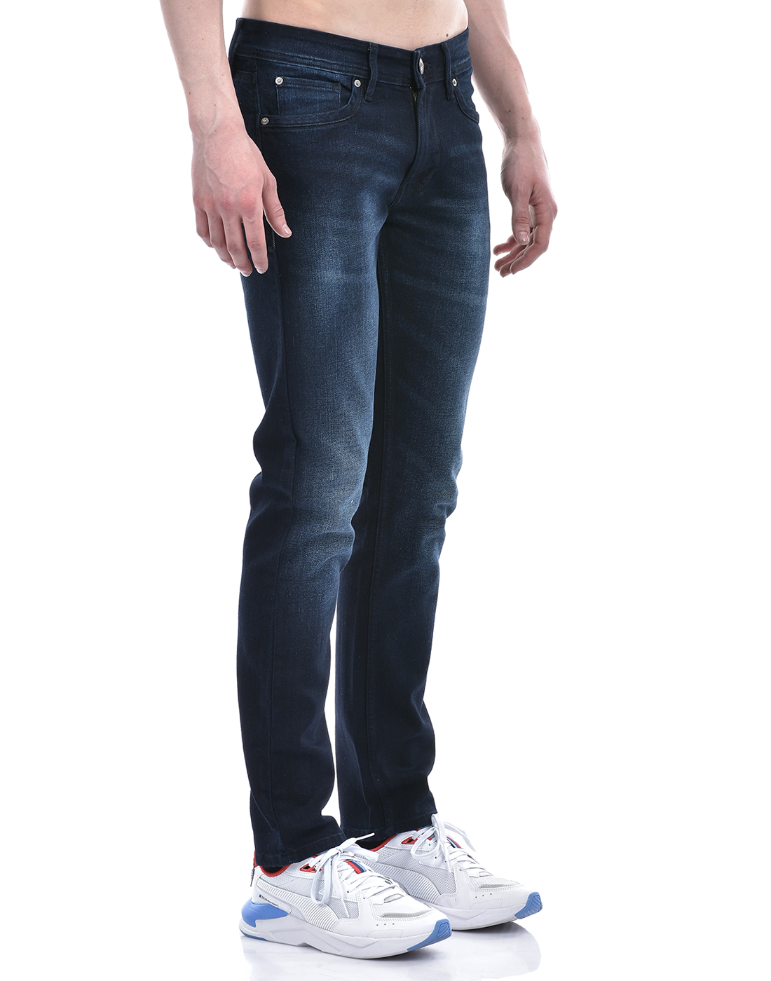 Numero Uno Men Solid Dark Blue Jeans
